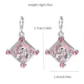 Trendy cute sweet pink rhinestone alloy angel earrings, vintage chic drop earrings for girls. - 20