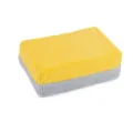 Dual-color microfiber car washing sponge block for auto waxing, polishing, and detailing tasks. - 12*8*4cm / Yellow + Grey