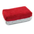 Dual-color microfiber car wash sponge block for auto detailing, waxing, and cleaning. - Red + Gray