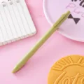 Bolígrafo de gel retráctil minimalista verde claro macarrón para escuela y oficina - 0.5mm / Verde elegante