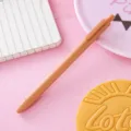 Bolígrafo de gel retráctil color macaron caramelo con tinta fluida para oficina - 0.5mm / Marrón elegante