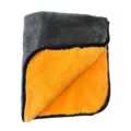 Thickened coral fleece car wash towel, dual-color grey and orange cleaning cloth for auto - 45*38cm / Orange and Grey