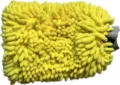 Yellow chenille microfiber car wash mitt detail, super soft thick dusting glove for auto care. - Double-Sided Chenille Mitt / 26x20cm / Yellow