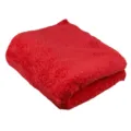 Red coral fleece car cleaning towel, soft microfiber cloth for auto detailing and washing. - 40x40cm / Red