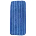 Detailed view of the reusable blue microfiber mop replacement pad with striped design. - 29.5*13.5cm / Blue