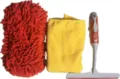 Auto Reinigungsset Autowaschset Mikrofasertuch Chenille Handschuh Fensterabzieher Kit - 5-teiliges Set / Rot