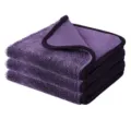 Thickened purple microfiber cleaning towel for car wash, highly absorbent and soft lint-free. - 20*30cm / Purple Single-Sided - 650GSM