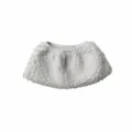 White steam mop replacement cloth cover, fluffy microfiber cleaning pad for steam cleaner. - Sherpa / 19*9cm / White