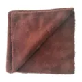 Braunes Korallenfleece Auto Waschtuch Mikrofaser Reinigungstuch für Autopflege und Haushalt. - 40x40cm / Kaffeebraun
