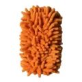 Orange chenille microfiber dust mop replacement pad, washable and reusable duster cloth cover. - Orange
