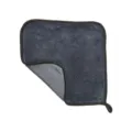 High absorption microfiber car washing cleaning towel with black border and hanging loop. - 30x30cm (650GSM) / Dark Gray