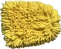 Yellow chenille microfiber car wash mitt, super absorbent soft auto cleaning glove. - Double-Sided Chenille Mitt / 26x20cm / Lemon Yellow