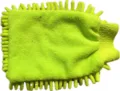 Bright Green Chenille Car Wash Mitt Microfiber Cleaning Glove Soft Auto Detailing - Chenille & Microfiber Mitt / 25x17cm / Neon Yellow