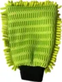 Green chenille car wash mitt dual-sided microfiber cleaning glove for auto detailing and care - Chenille & Long Mesh Mitt / 25x17cm / Neon Yellow