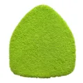 Green triangular microfiber replacement pad for car windshield cleaner and window brush tool. - Pentagon / Green