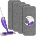 Reusable microfiber mop pads and spray mop set, wet and dry floor cleaning tools for home. - 30*14.5cm / Gray