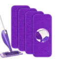 Reusable microfiber mop pads set with spray mop head for efficient floor cleaning details. - 30*14.5cm / Dark Violet