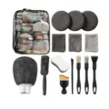 Car cleaning kit microfiber wash mitt wheel brush detailing brushes and waxing sponges set - 14-Piece Oxford Cloth Storage Bag Set