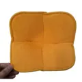 Mikrowellen Schüsselhalter Matte Detailansicht, gelbes Frottee Tuch Verbrühungsschutz. - Oranges Handtuchmodell