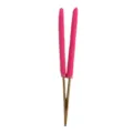 Detachable bamboo microfiber cleaning brush for car air vents and window blinds gaps. - Total Length 25.5cm / Pink