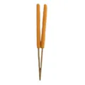 Detachable bamboo microfiber cleaning brush for car air vents and window blinds. - Total Length 18cm / Orange