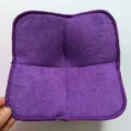 Microwave bowl cozy holder, purple microfiber cloth anti-scald mat for hot food heating. - Purple Towel Style
