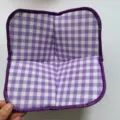 Purple white checkered microwave bowl cozy insulated holder pot holder kitchen tool fabric mat - Purple and White Plaid Style