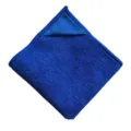 Blue microfiber cleaning cloth with magnetic corner, absorbent small square towel for household use. - Magnetic Style / 25x25cm / Blue