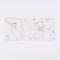 Marble PU leather passport cover with card slots, elegant travel document holder case for women men. - Gray