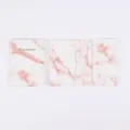 Pink marble pattern PU leather passport cover with card slots and travel wallet holder. - Light Red