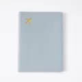 Copertina per passaporto azzurro con motivo aereo dorato, elegante porta documenti da viaggio. - Passaporto / Azzurro