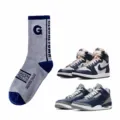 Unisex mid-calf athletic socks, comfortable cotton knit sport socks with stylish design, gray. - 36-43 / Georgetown Socks