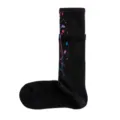Black paint splatter mid-calf socks with fake two-layer design and comfortable loop sole. - 36-44 / Splash Ink 5# Blue, Pink & Purple