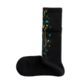 Black paint splatter athletic socks, fashion crew style loop cotton comfort active wear - 36-44 / Splash Ink 6# Blue, Yellow & Green