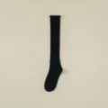 Calcetines negros con volantes para mujer estilo japonés calcetines altos botas muy bonitos - Talla única / Negro