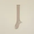 Calze al ginocchio a costine con volant in khaki, comode calze lunghe giapponesi per stivali. - Taglia unica / Cachi