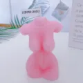 Pink female body scented candle, aesthetic human torso wax decor for home room decoration. - Pink