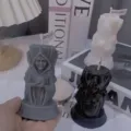 Three-sided goddess scented candle creative pillar candle unique home decor aesthetic wax candle item - Gray
