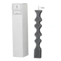 Modern geometric scented candle grey irregular pillar soy wax candle with gift box packaging - Gourd Long Strip / Gray