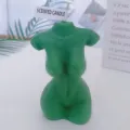 Green female body scented candle aesthetic body wax candle for home decor gift. - Dark Green