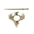 Nordic Viking Retro Antler Alloy Hair Stick Gothic Updo Hair Accessories for Cosplay - F-102 Bronze