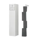 Minimalist geometric scented candle with unique irregular pillar design and gift box. - Offset Square Column / Gray