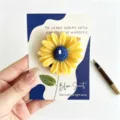 Sunflower scented candle on decorative card aesthetic home desktop ornament gift item - Daisy Style Yellow Flower (Orange)