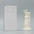 3-sided Venus scented candle, artistic pillar sculpture soy wax candle for home decor. - White / White