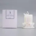 Vela aromática columna romana cera de soja hecha a mano vela de pilar decoración del hogar - Blanco