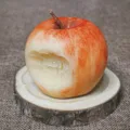Hand-painted apple shaped scented candle home decor creative gift realistic fruit ornament. - Bitten Apple