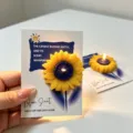 Sunflower scented candle card gift desktop ornament cute floral wax home decor aesthetic - Sunflower Style Yellow Flower (Orange)