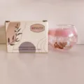 Handgemaakte schelp kristal gel geurkaars in glazen schaal voor huisdecoratie cadeau - Roze vleugelhoorn-parelschelp / 8x8x6cm Doos / Roze