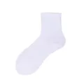 Plain white crew socks for men and women, breathable cotton sports socks for daily wear. - One Size / Crew Socks / White