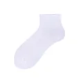 White mid-tube sports socks for men and women, breathable cotton short socks daily wear. - One Size / Quarter / White